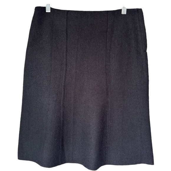 Beyond Threads Vintage Inspired Knit Alpaca Wool Skirt, Black, Small - Picture 1 of 10
